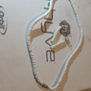 White Beaded Necklace and Earring Set